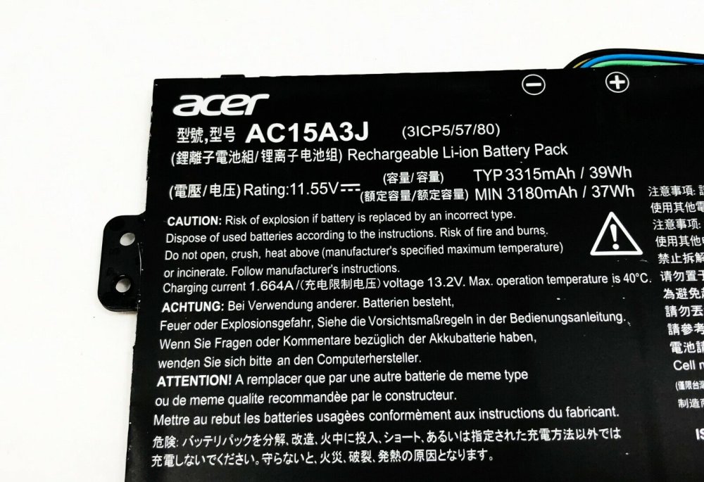 3315mAh 39Wh Bateria Acer Chromebook 11 CB311-8HT