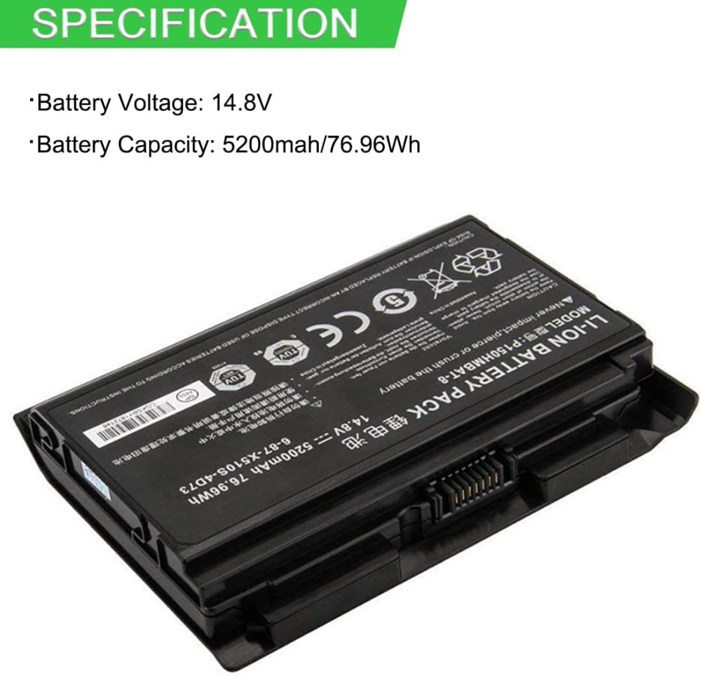 5200mAh Bateria Clevo 6-87-X510S-4J72