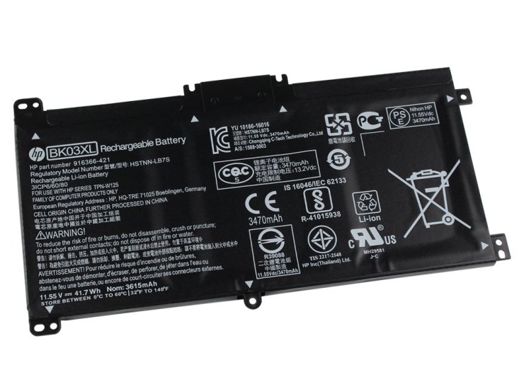 41.7Wh Original Bateria HP BK03XL HSTNN-UB7G TPN-W125  Clique na imagem para fechar