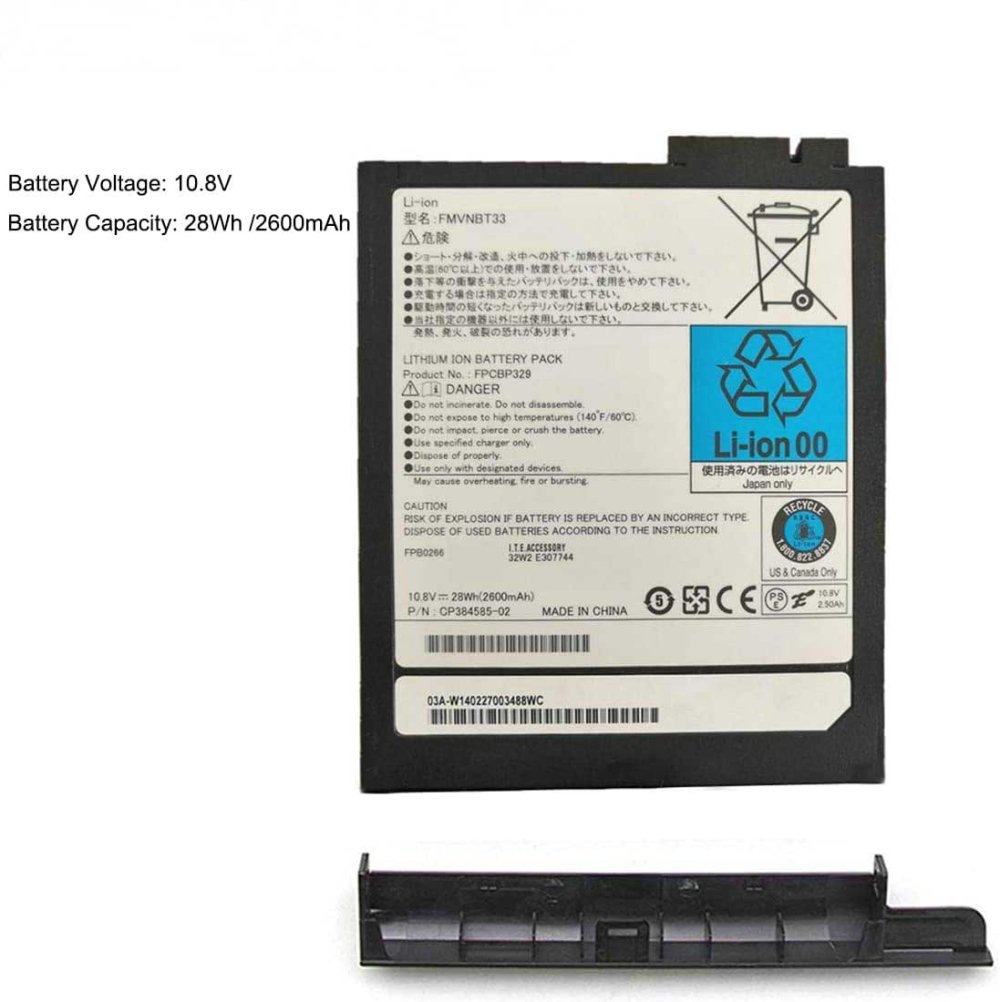 Original 2600mAh 28Wh Media Bay Bateria Fujitsu CP384585-02