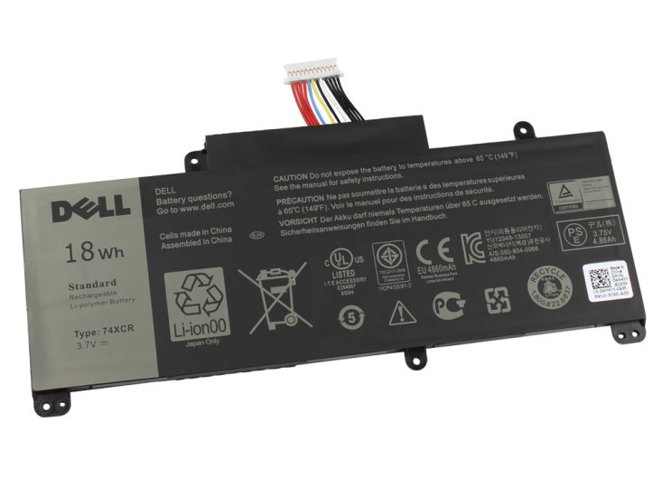 18Wh Original Bateria Dell 074XCR 74XCR  Clique na imagem para fechar