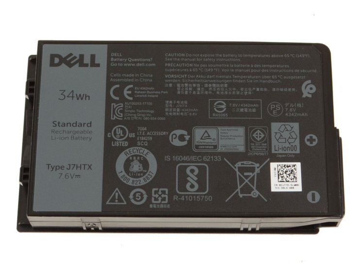 Original 4342mAh 34Wh Bateria Dell Latitude 12 Rugged Tablet 7212  Clique na imagem para fechar