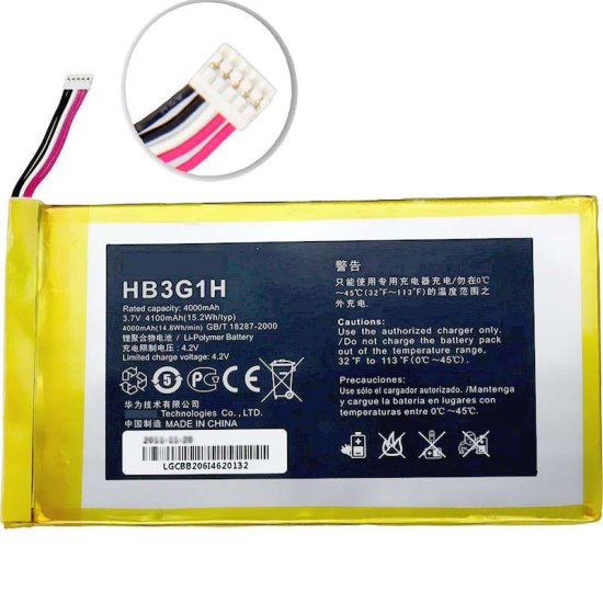 Original Bateria Huawei HB3G1 HB3G1H 4100mAh 15.2Wh  Clique na imagem para fechar