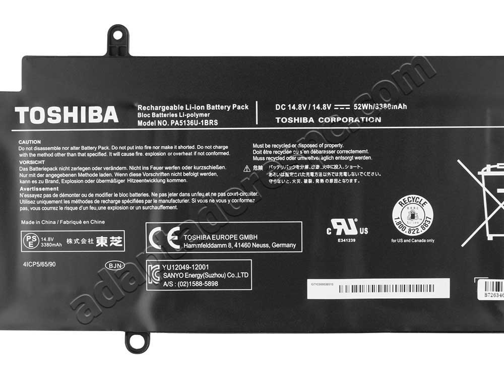 Bateria Toshiba Portege Z30-B 52Whr 8 Células