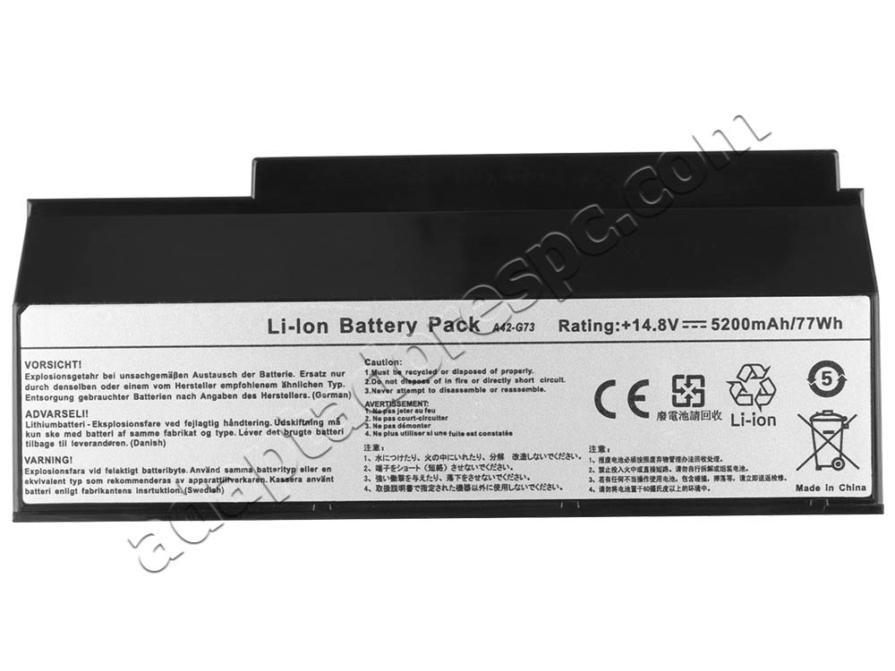 5200mAh Asus 70-NY81B1000Z Bateria