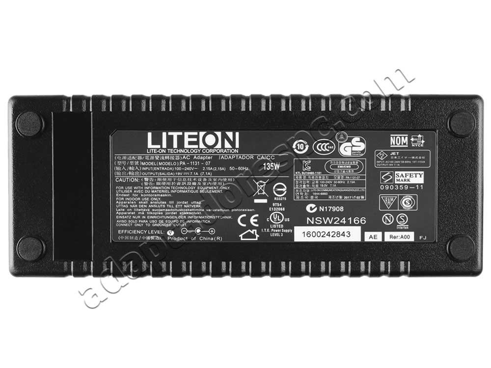 Original 135W Acer Aspire 1663 1663LM 1663LMi AC Adaptador Carregador