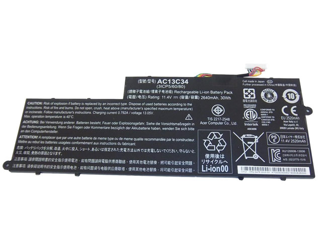 2640mAh Acer Aspire V5-122P-0863 Original Bateria  Clique na imagem para fechar