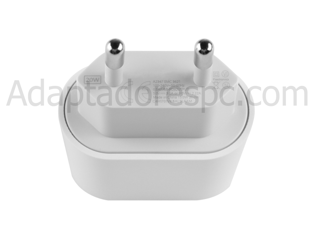 20W USB-C PD Apple A2244 Adaptador Carregador