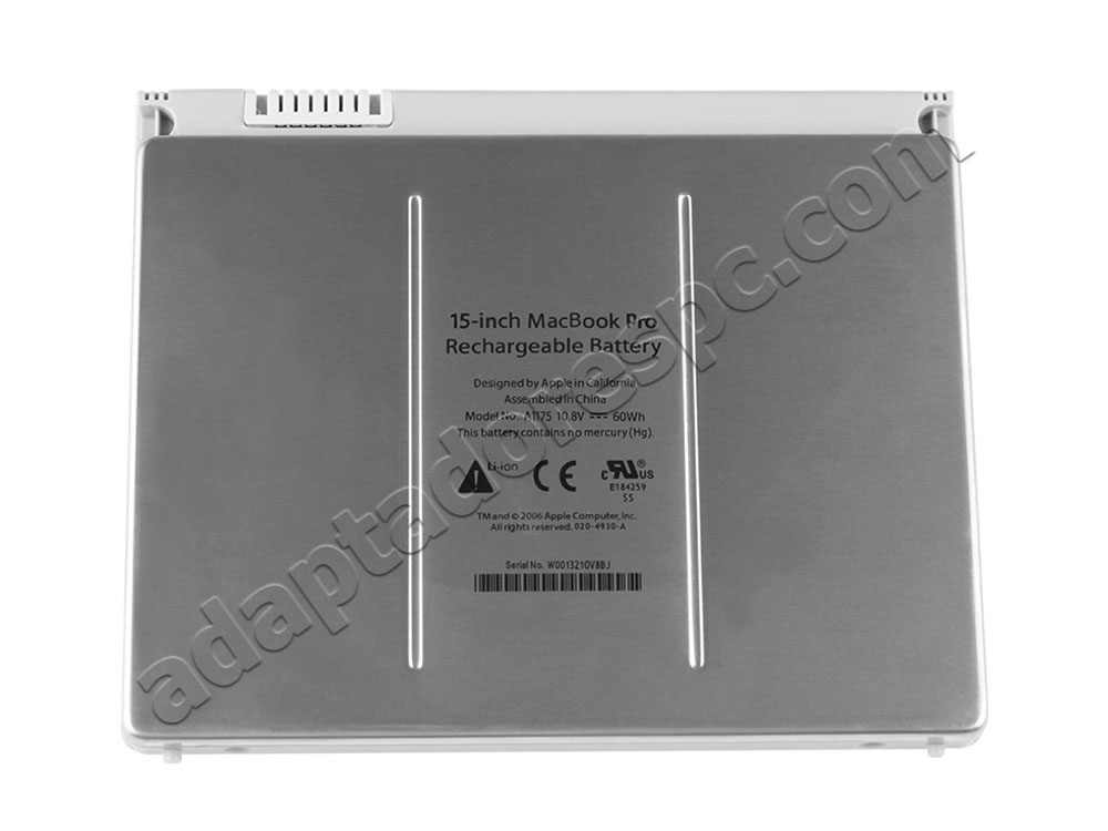 60Wh Bateria Apple MacBook Pro 15 início de 2006