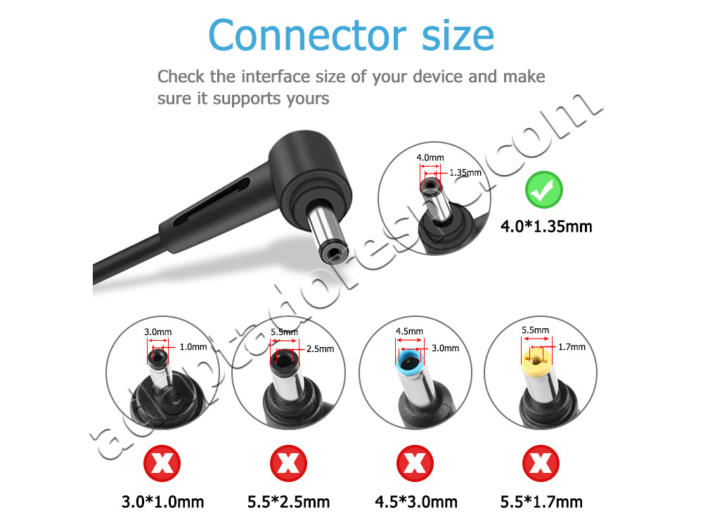 Original 33W Asus ADP-33AW C(4.0mm * 1.35mm) Adaptador Carregador