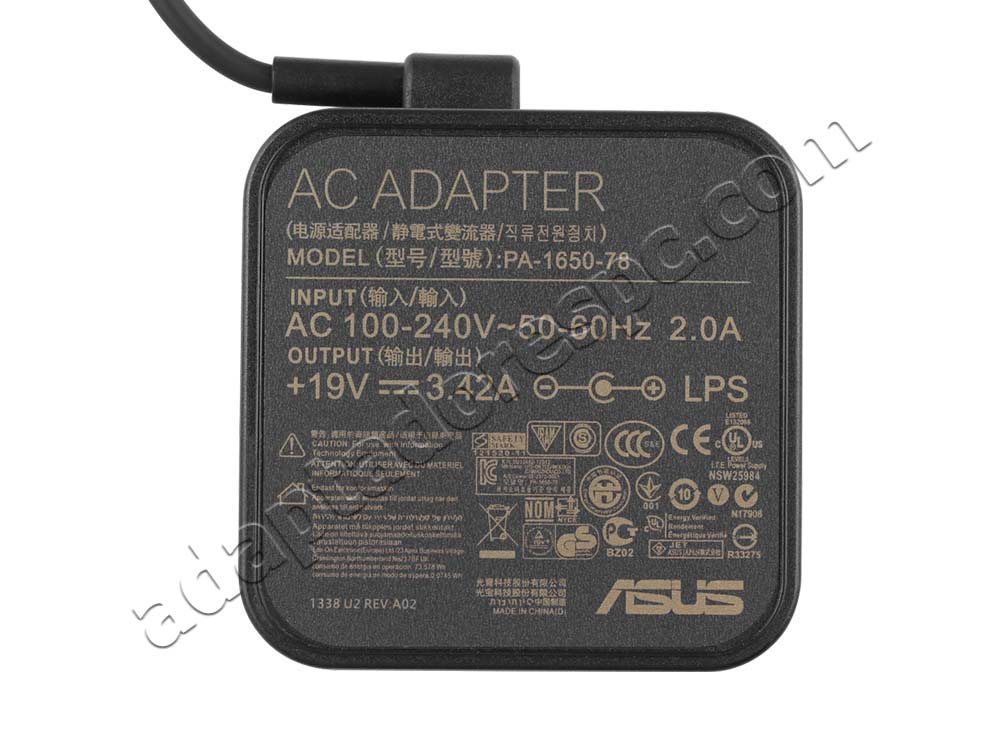 Original 65W Asus ADP-65GD B EXA1203YH PA-1650-78 Adaptador AC Carregador + Cabo