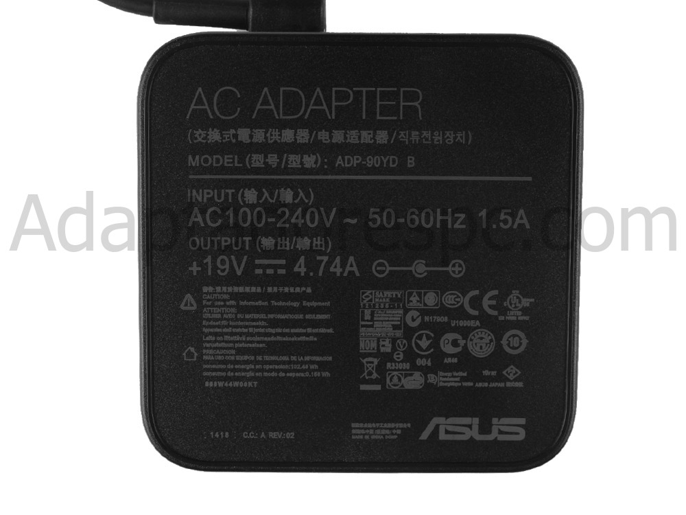 Original 90W Carregador Asus ADP-90YD BR AC Adaptador