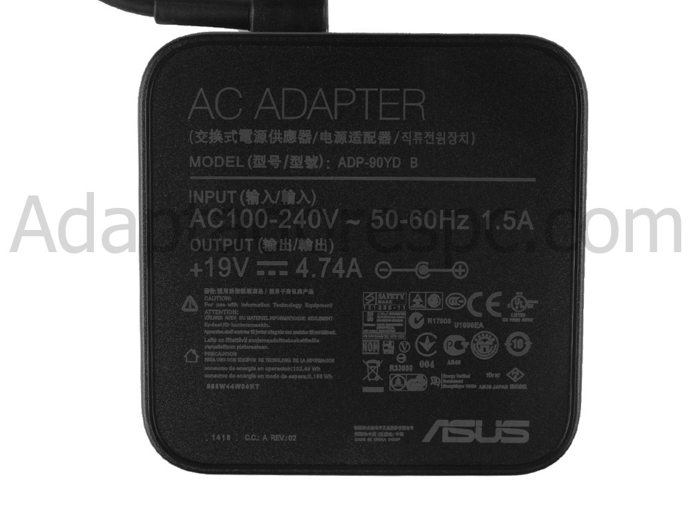 Original 90W Asus ADP-90YD D Adaptador AC Carregador + Cabo