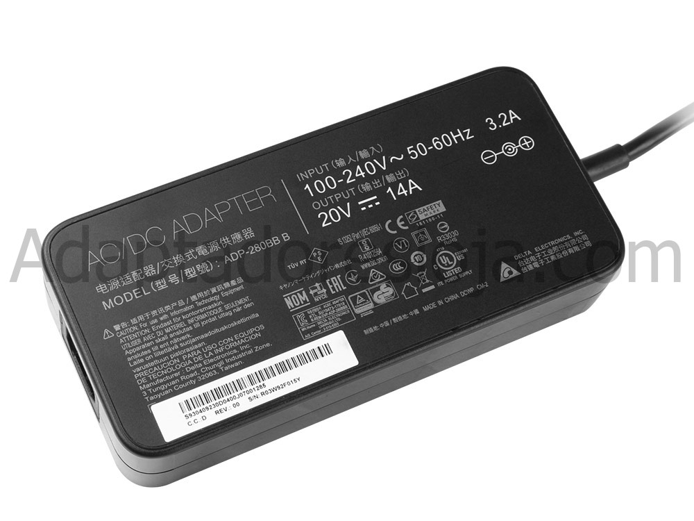 Original 280W MSI Delta ADP-280BB B(7.4mm * 5.0mm) AC Adaptador Carregador