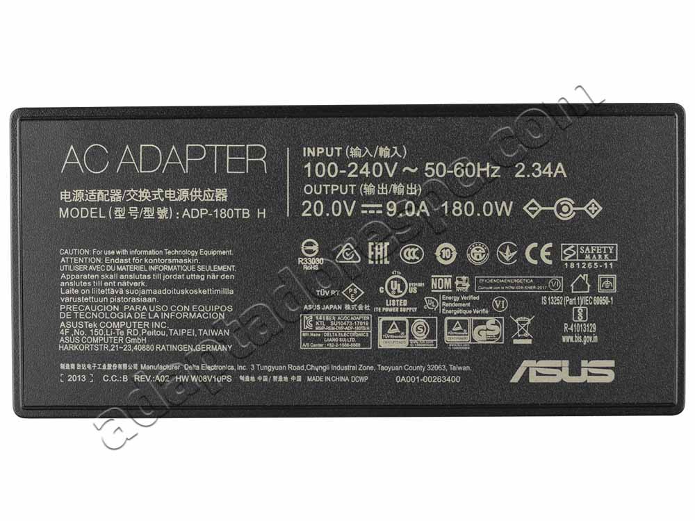 Original 180W Asus ADP-180TB AC Adaptador Carregador