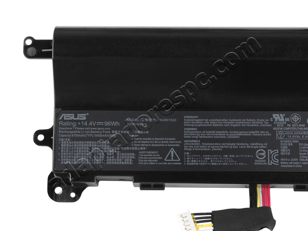 Bateria Original Asus A42N1520 96Wh