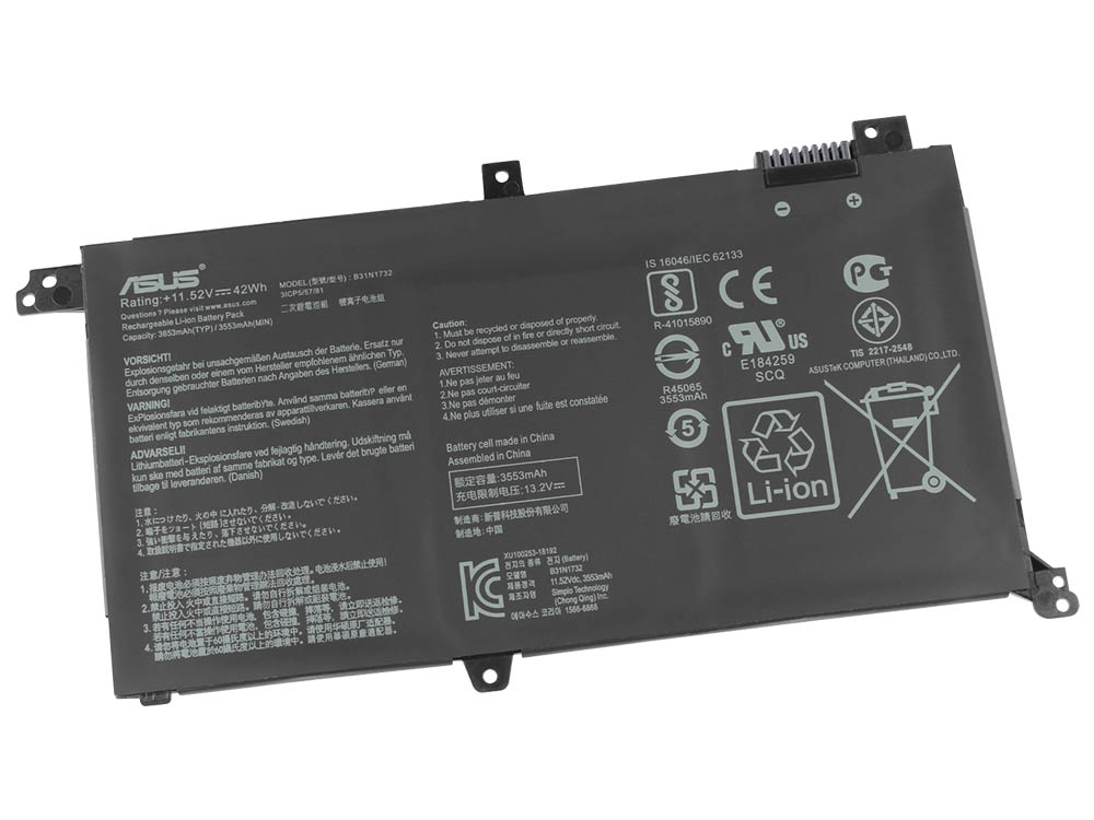 Original Bateria Asus X571GT RX571GT A571GD 3653mAh 42Wh 3 Células