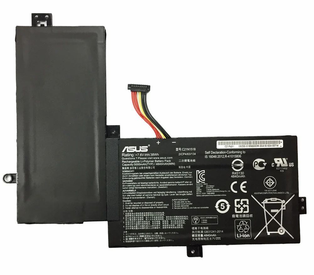 38Wh 5000mAh Original Bateria Asus VivoBook Flip TP501UA-CJ014T