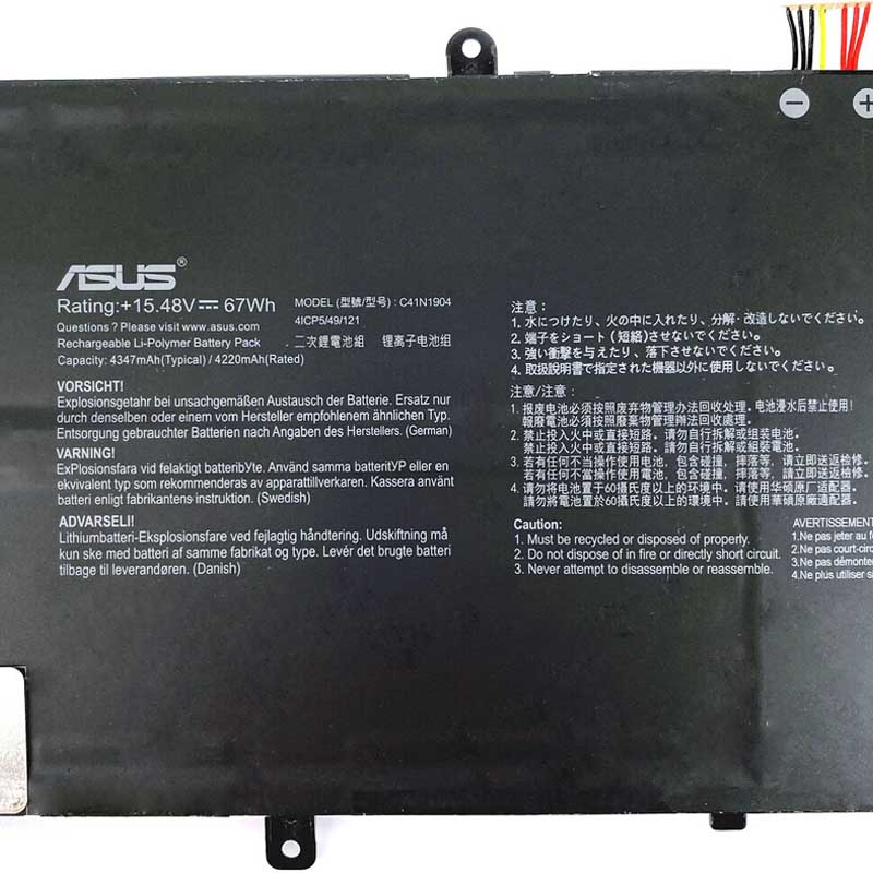 Original Bateria Asus C41N1904 Asus C41N1904-1 4347mAh 67Wh 4-Células