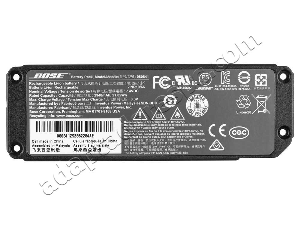 Novo bateria Bose 088789 Bose Soundlink Mini 2 Serie 2948mAh 21.82Wh 2-Células