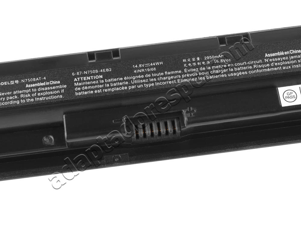 2950mAh 44Wh Bateria Clevo N750S N750WU N750BAT-4