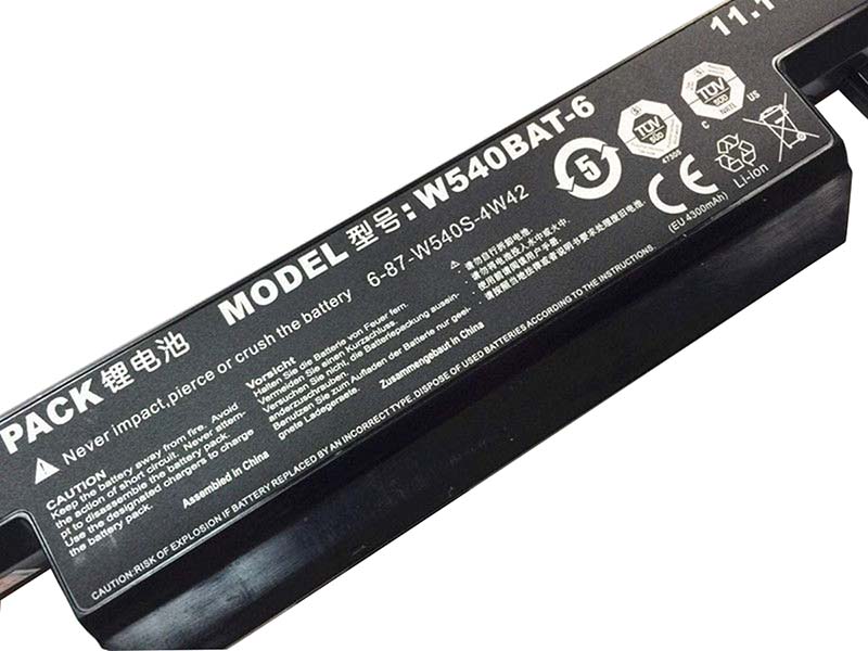 4400mAh 48.84Wh Bateria Clevo 6-87-W540S-4W42