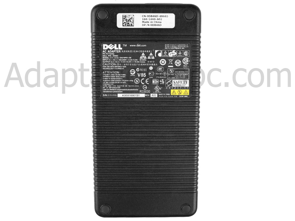 210W Dell DA210PE1-00 Original Adaptador AC Carregador