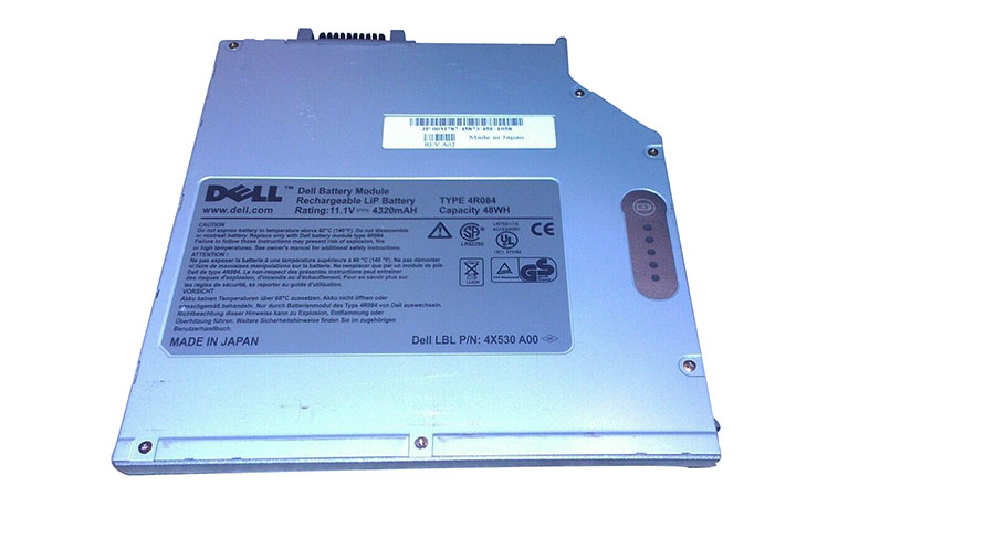 Original 4320mAh 48Wh Media Bay Bateria Dell 310-4345 310-9124