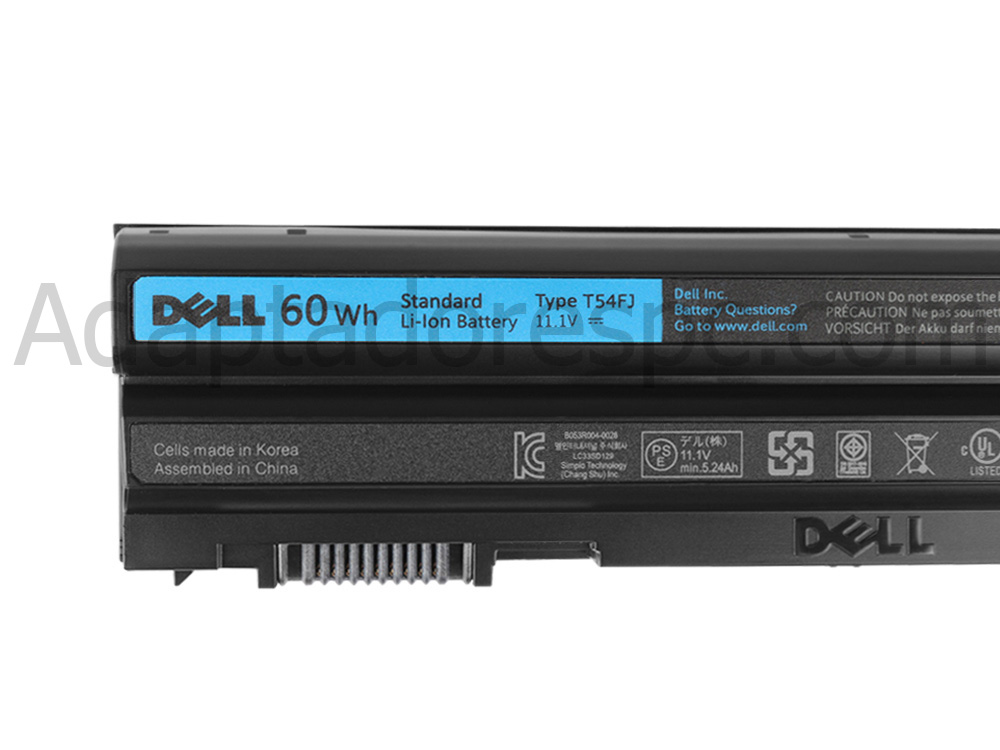 60Wh Bateria Dell 04NW9 2P2MJ 312-1163 312-1164 312-1323