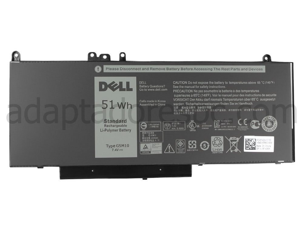 Original 51Wh Bateria Dell Latitude 14 E5450 P48G001