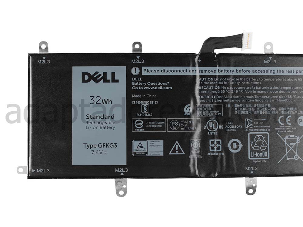 Original 32Wh Bateria Dell Venue 10 Pro 5056