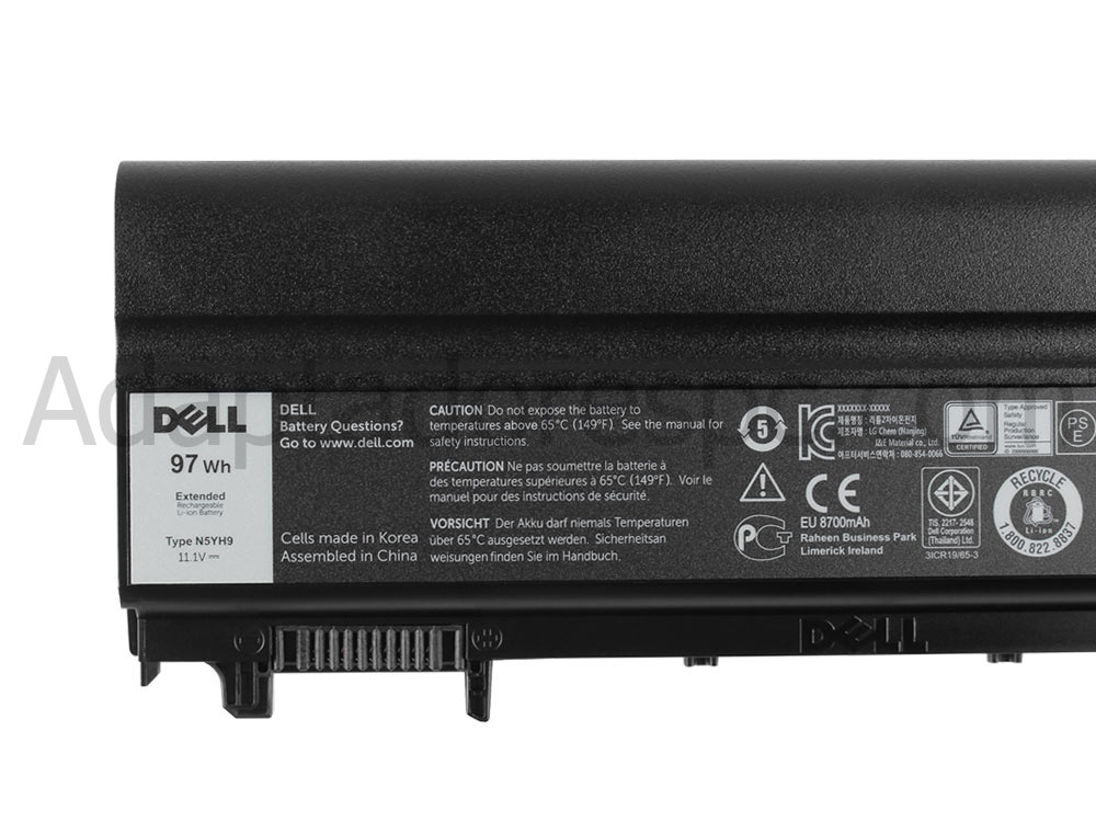 8700mAh 97Wh Original Bateria Dell Latitude E5540 5540-4596