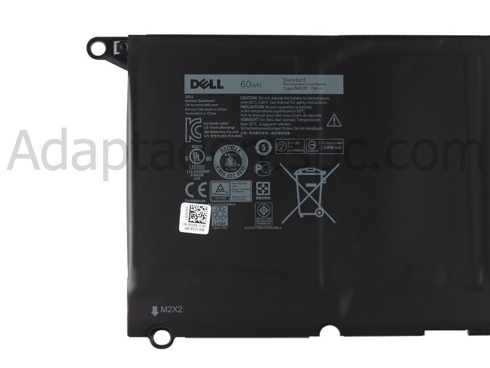 Original Bateria Dell XPS 13 9360-3783 60Wh