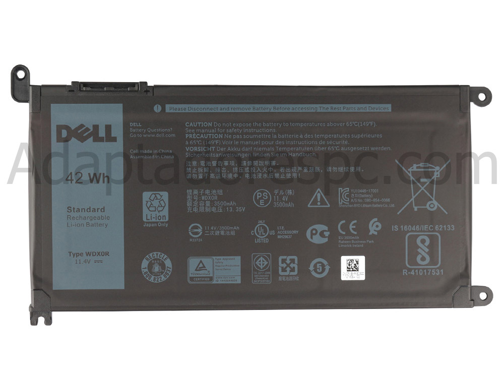 Original 3500mAh 42Wh Bateria Dell Inspiron 15 5567 P66F P66F001