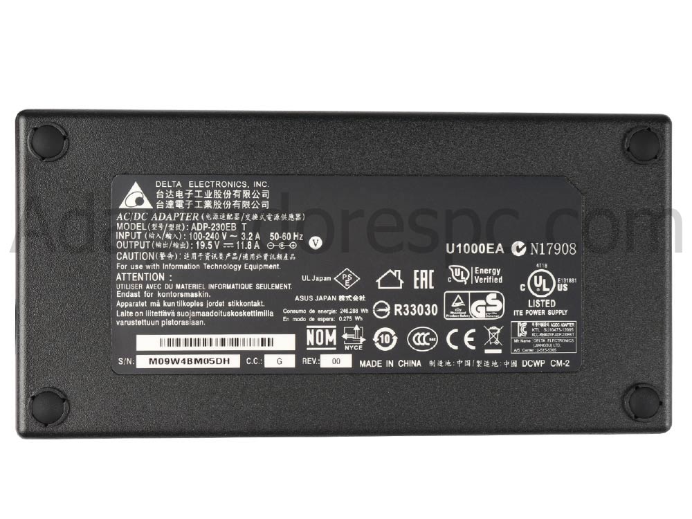 Original 230W Adaptador AC Carregador Asus ROG G20CI-FR020T + Cabo