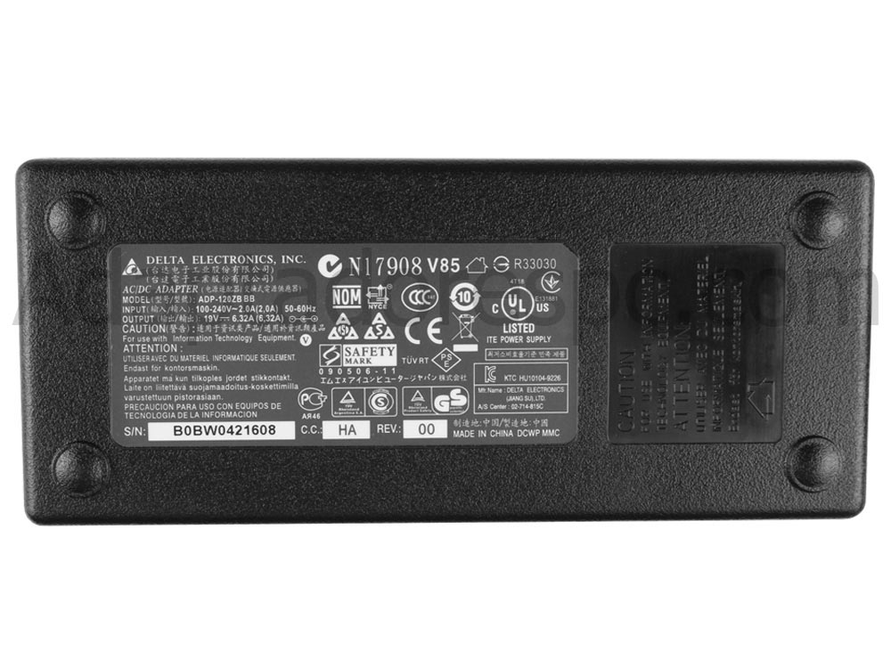 120W Alienware Li Shin 0302A1920 Adaptador AC Carregador