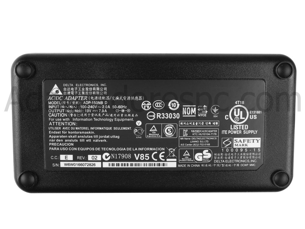 150W Acer Aspire Z3620 Adaptador AC Carregador