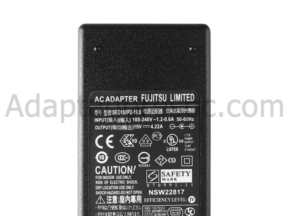 Original 80W Adaptador AC Carregador Fujitsu U904 U904 Ultrabook Red Editio