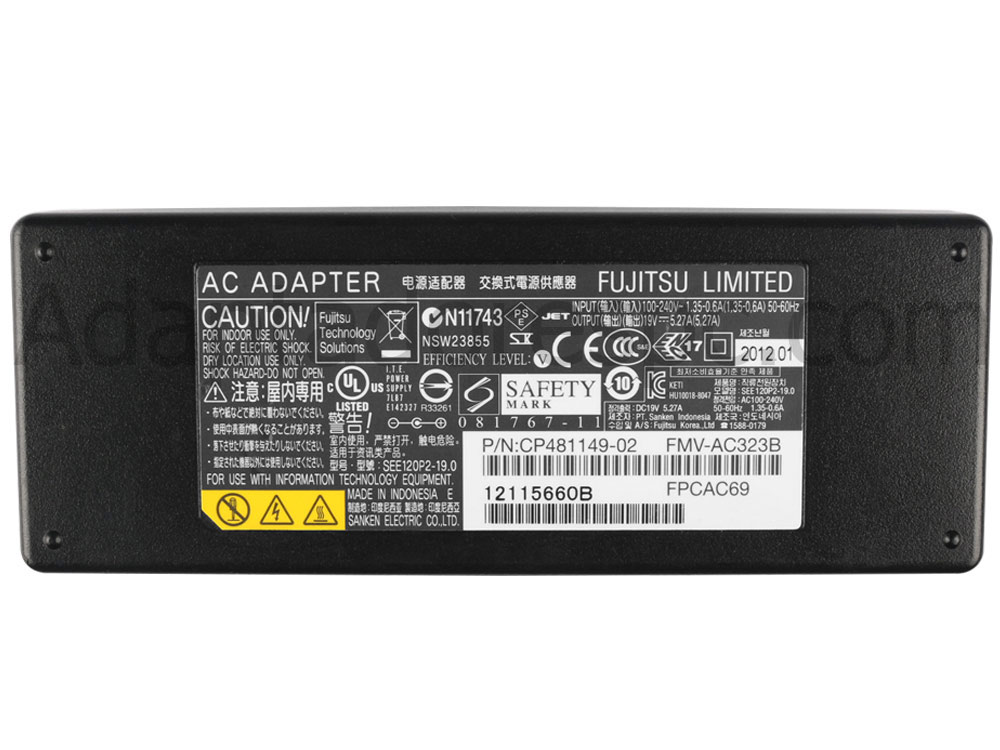 Original 100W Fujitsu FPCAC113C FPCAC54BW AC Adaptador Carregador