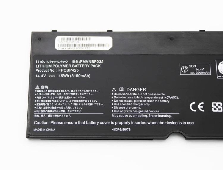 45Wh Bateria para Fujitsu Lifebook T904U