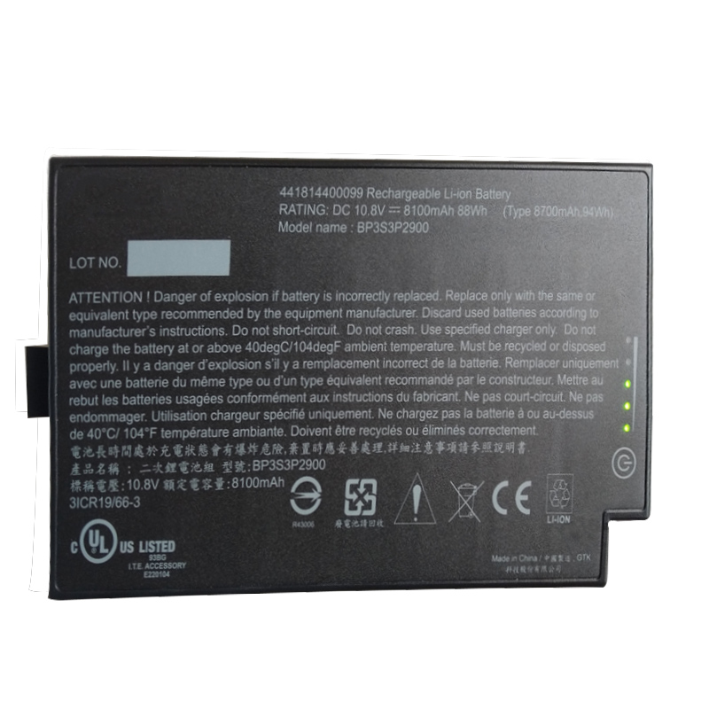 8100mAh 88Wh Media Bay Bateria Getac BP3S3P2900