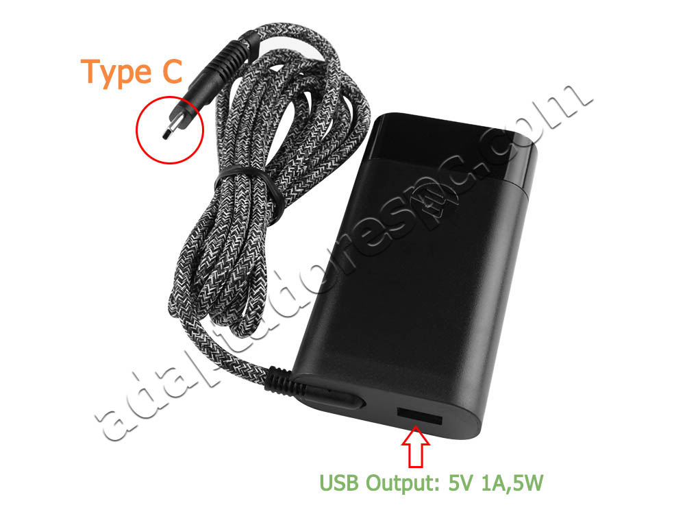 Original 65W USB-C HP Spectre x360 Convertible 14-ea0059nf 14-ea0907nz AC Adaptador Carregador