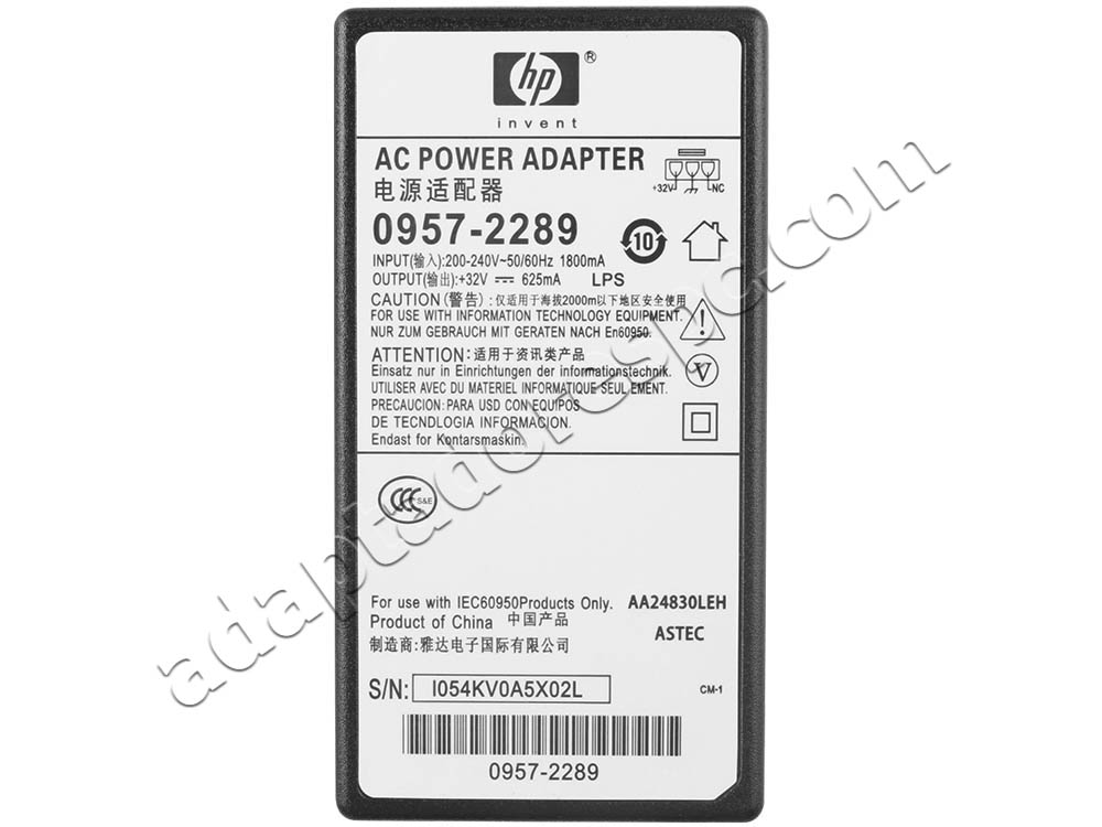 Original Adaptador AC Carregador HP 0957-2269 0957-2289