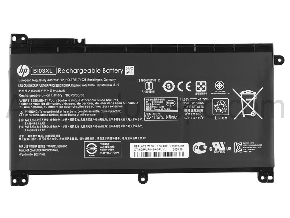 41.7Wh Original Bateria HP Pavilion x360 13-u000ng 13-u016tu