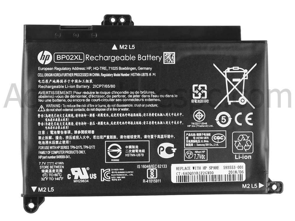 41Wh Original Bateria HP Pavilion 15-au002nk 15-au010ng