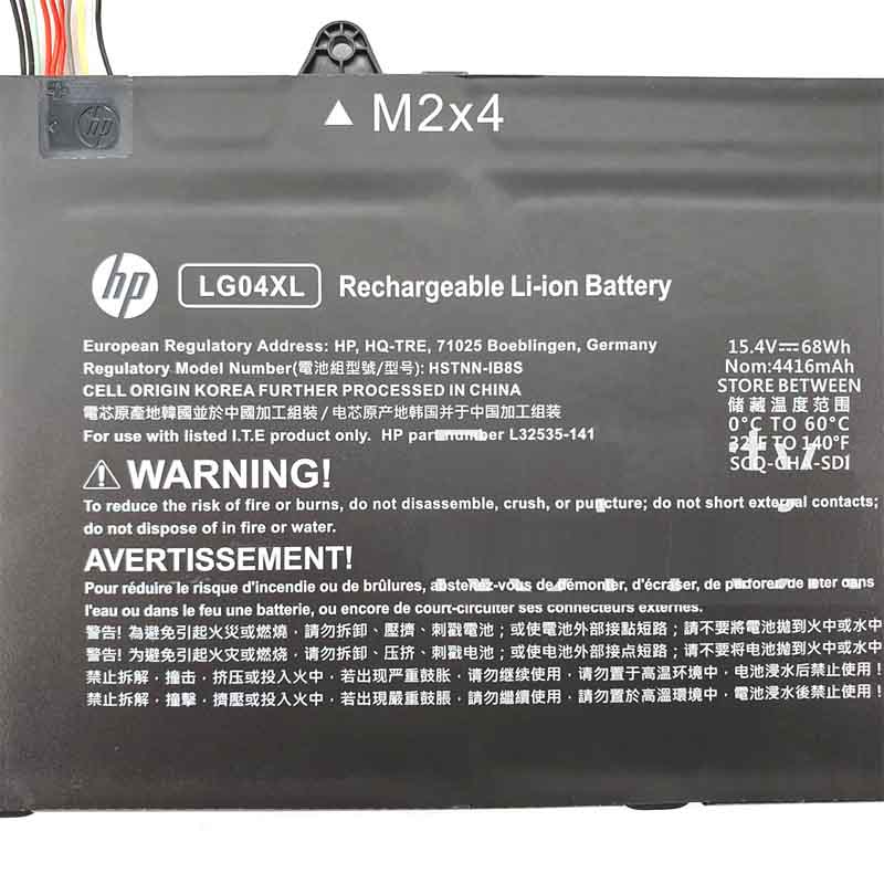 Original Bateria HP LG04XL LG04068XL 4416mAh 68Wh