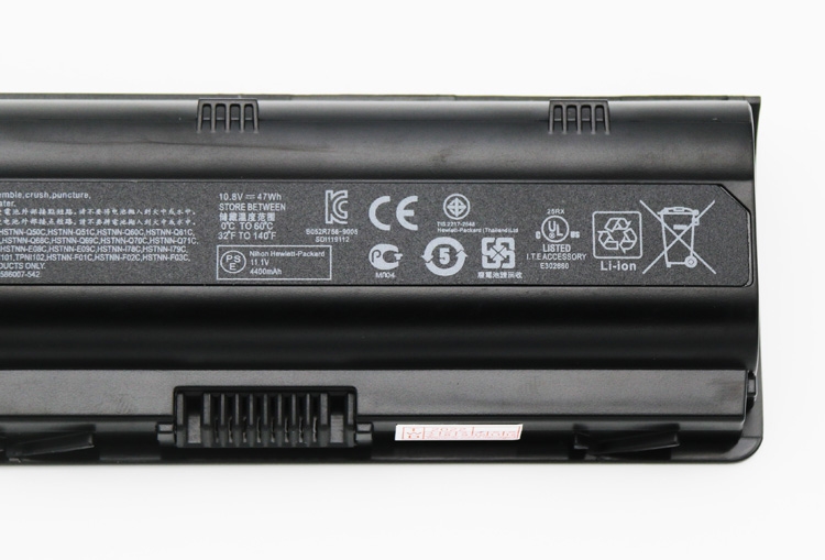 Original Bateria HP 593550-001 HP 593553-001 4400mAh 47Wh 6-Células