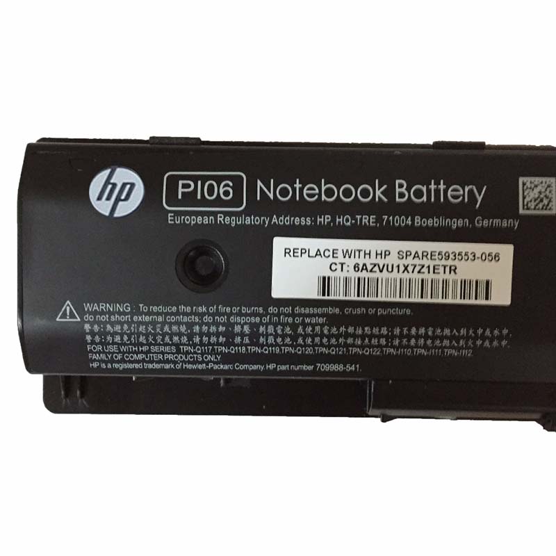 Original Bateria HP 710416-001 710417-001 5225mAh 62Wh