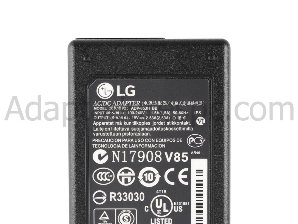 50W Carregador LG PH550-NA E2242C LCAP45 AC Adaptador