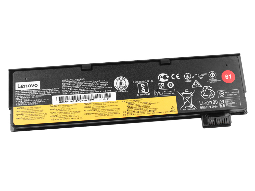 Original 2100mAh 24Wh Bateria Lenovo ThinkPad T470 20JN